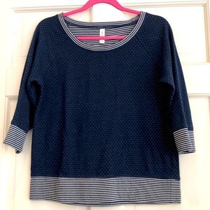 Gap Body 3 quarters length Polka Dot/Stripe Top